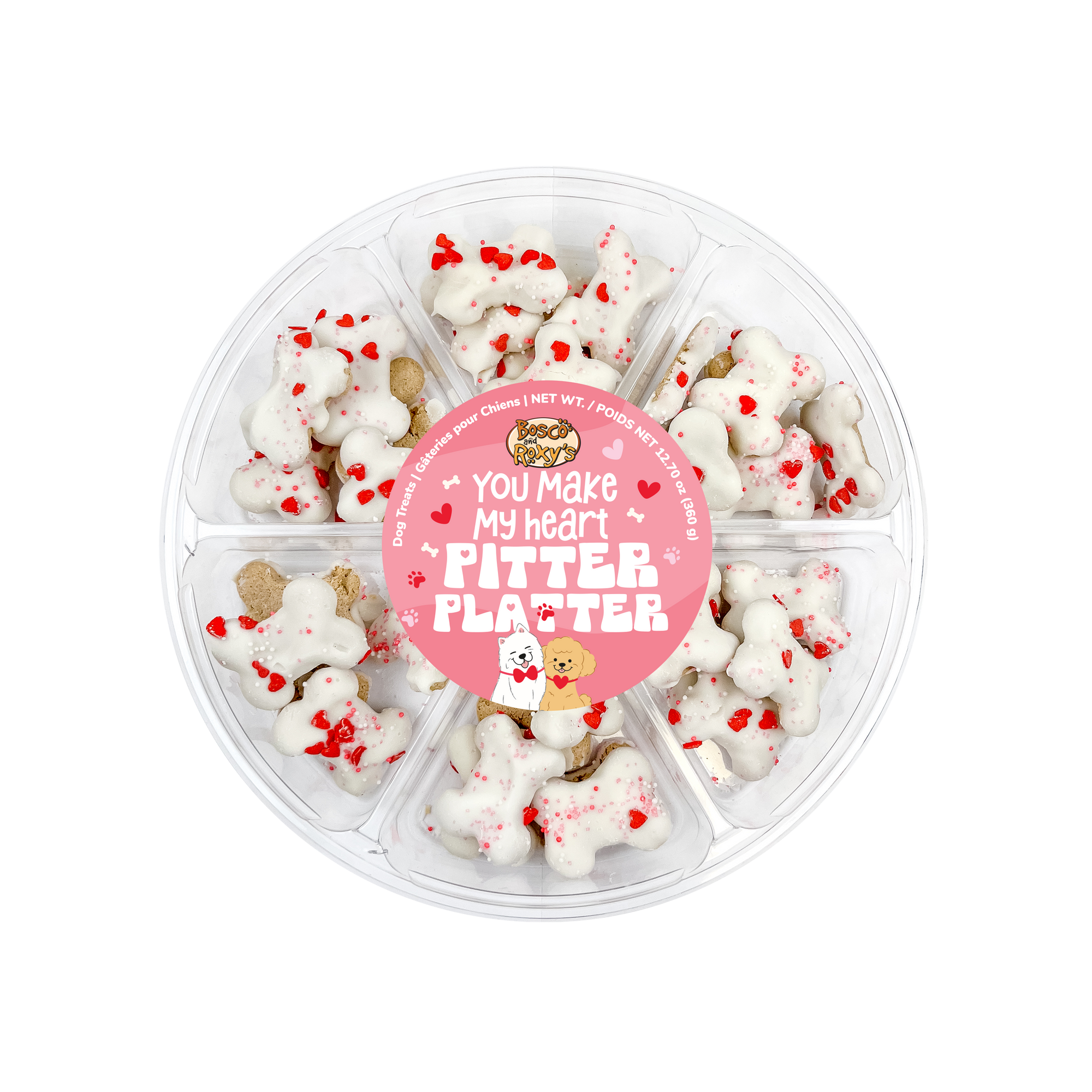 Prepackaged Sprinkled Bones Small Bones LARGE Platter | Valentine's Day