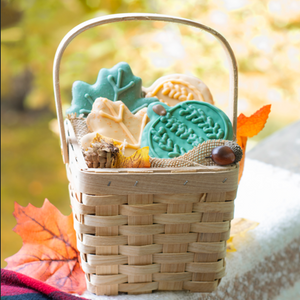 basket of fall cookies for dogs