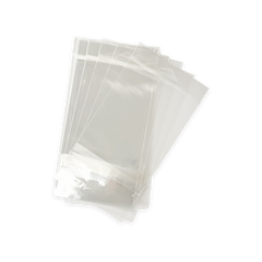 Polypropylene Bag - Clear Header w triangle hole - lip n tape - 4.25" x 6.125" -Bundle of 100