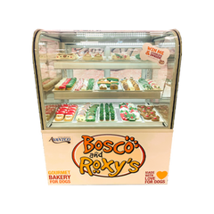 36" Curved Glass White Dry Bakery Display Case